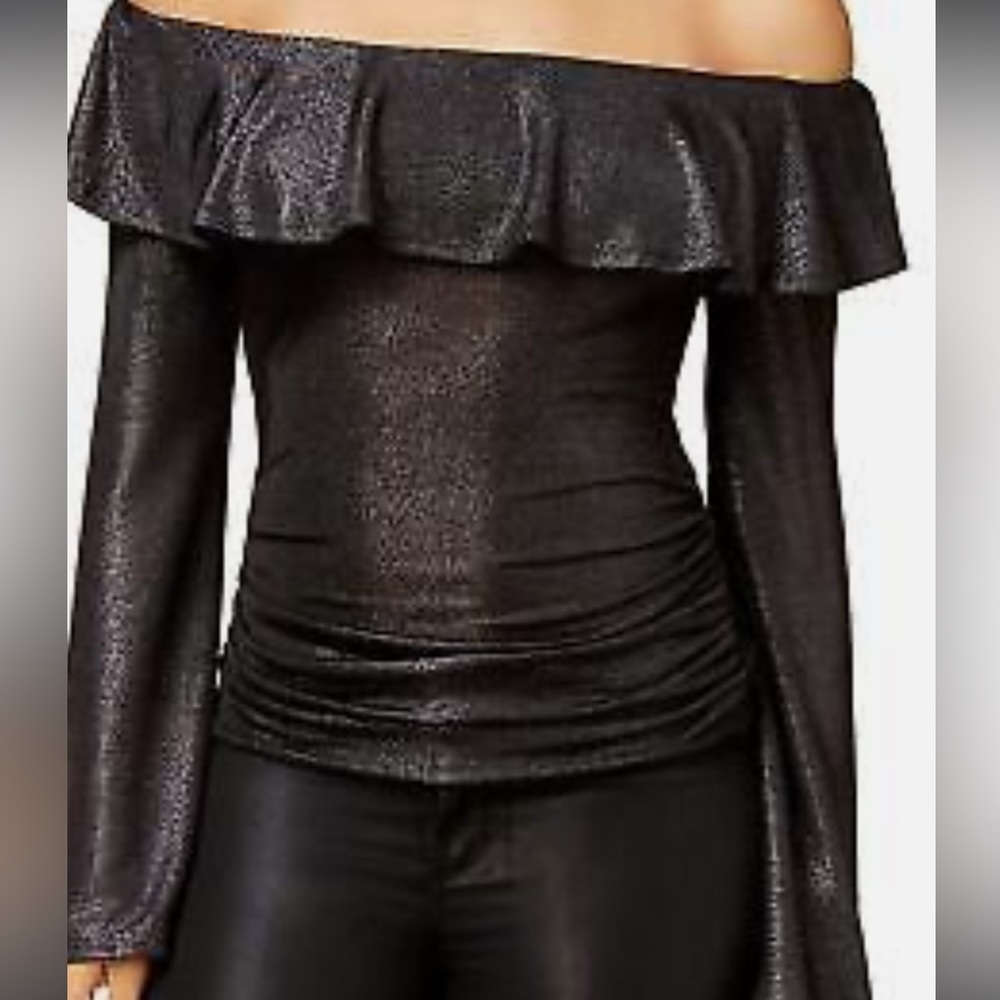 BCX Ruffled Long Sleeve Blouse XS NWOT